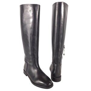 Eleventy Black Leather Knee-High Riding Boots US 10 EU 40 Womens $995